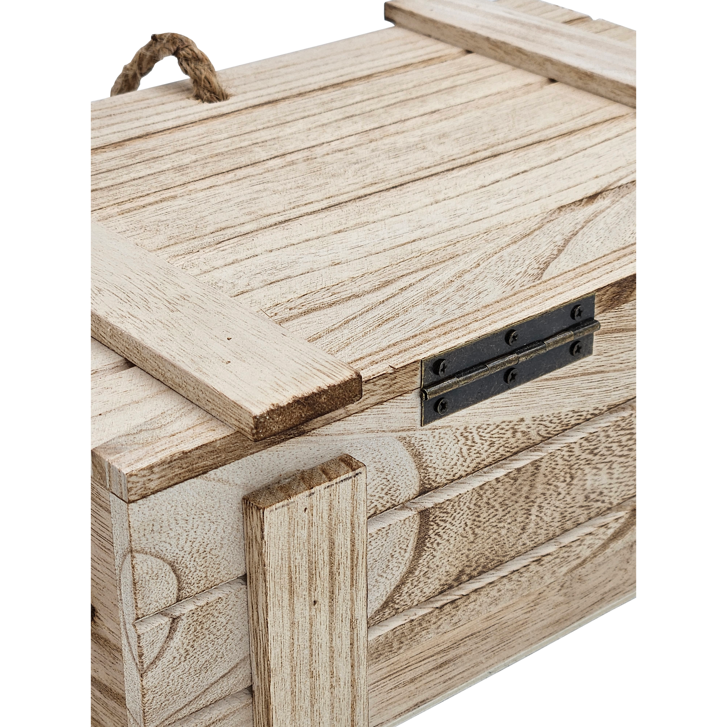 Holzkiste mit Deckel Kiste Schatzkiste Schatztruhe braun mit Deckel